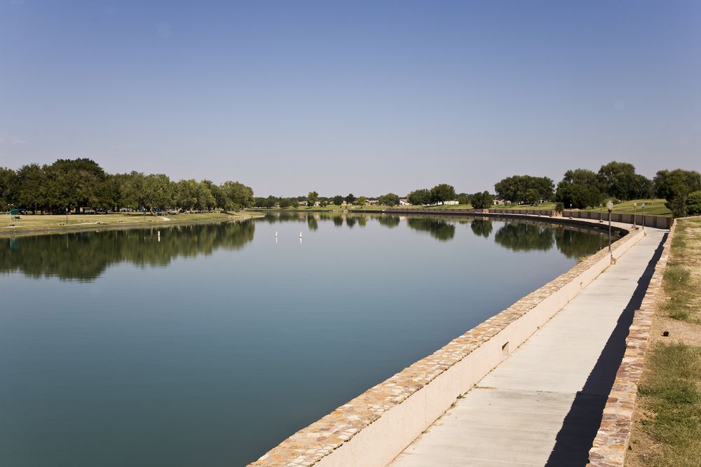The waters of Lake Carlsbad Recreation Area