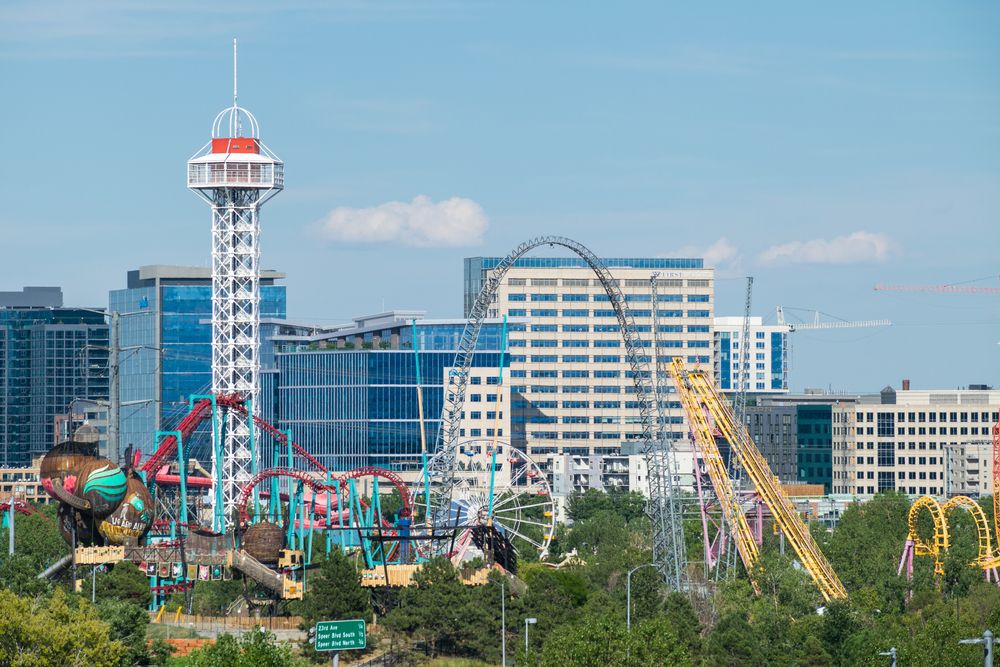 Rides at the Lakeside Amusement Park