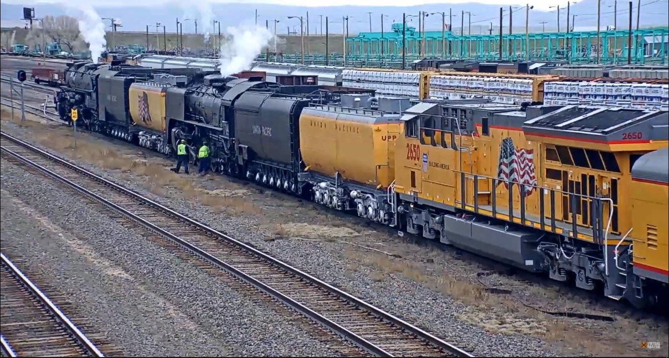 Trains at Laramie Railroad Depot