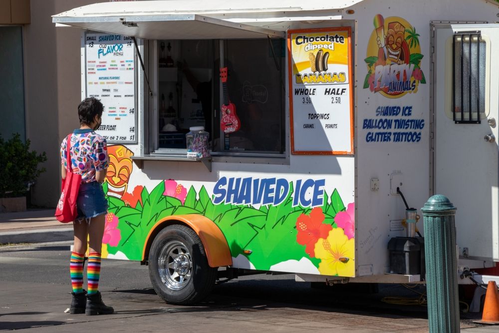 Shaved ice truck at Las Cruces Farmers & Crafts Market