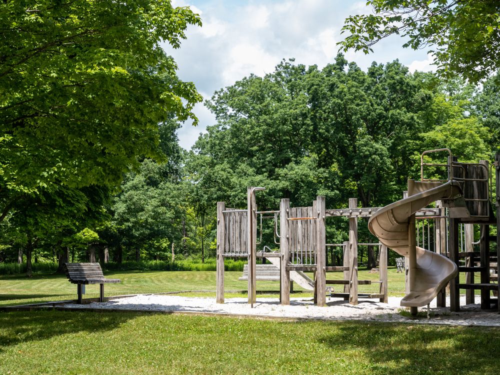 Play area at Laurel Hill Lake