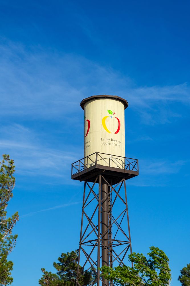 Water tower at Lenny Brewster Sports Center