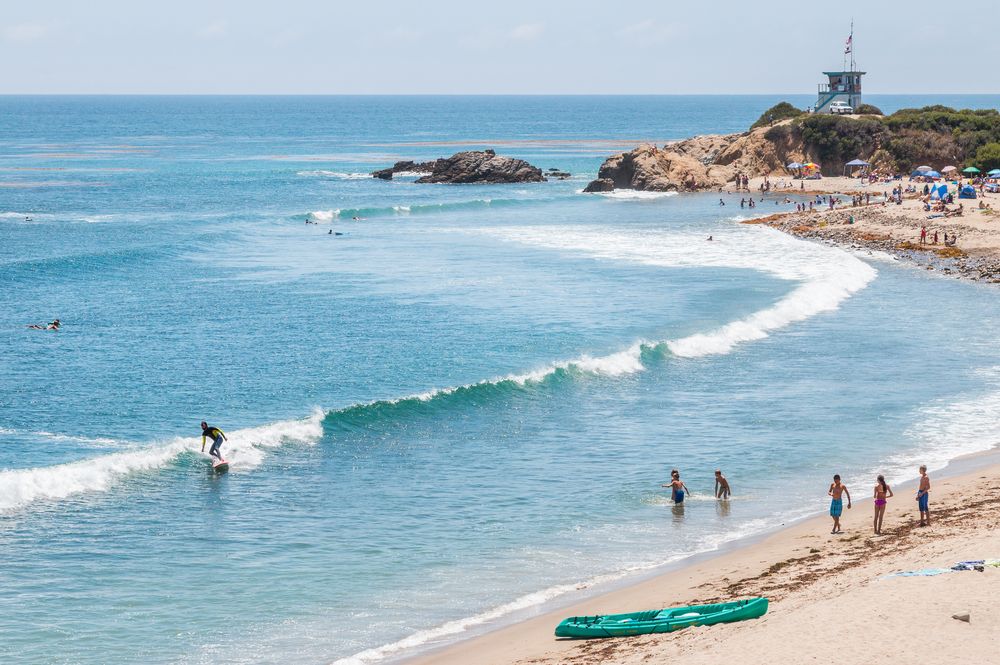 Surfing at Leo Carrillo State Park