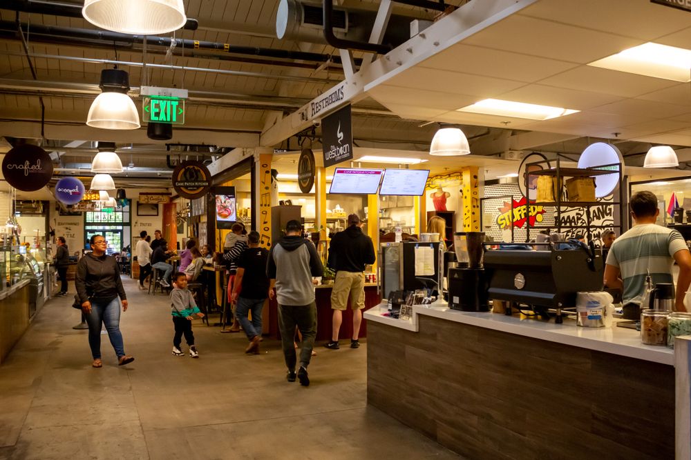Interior shopping area at Liberty Public Market
