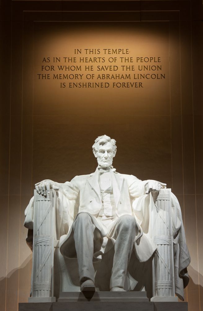 Statue of Lincoln at Lincoln Memorial