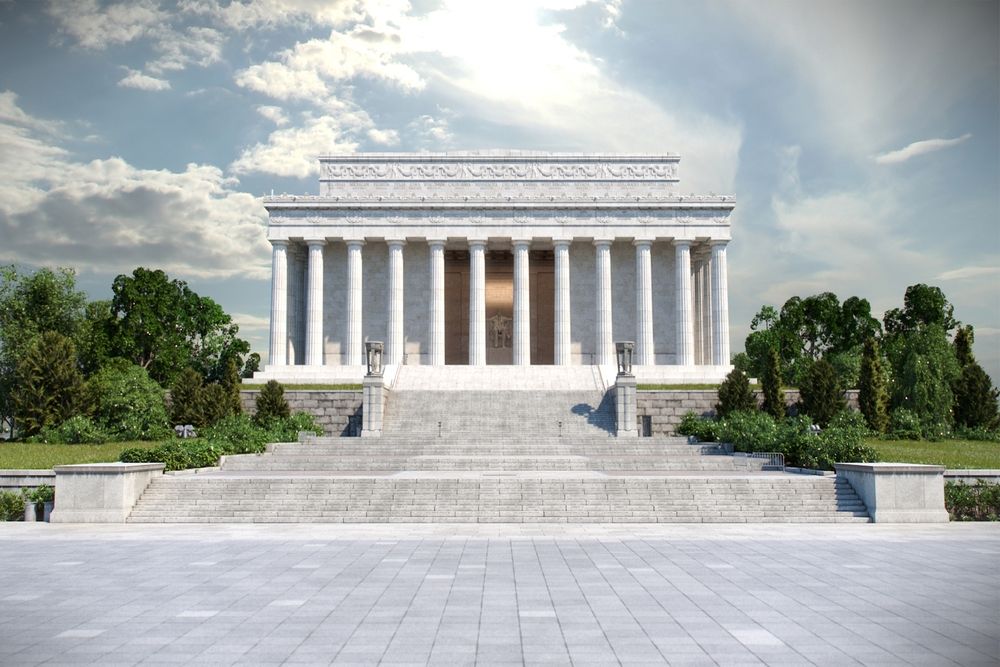 Outside view of Lincoln Memorial