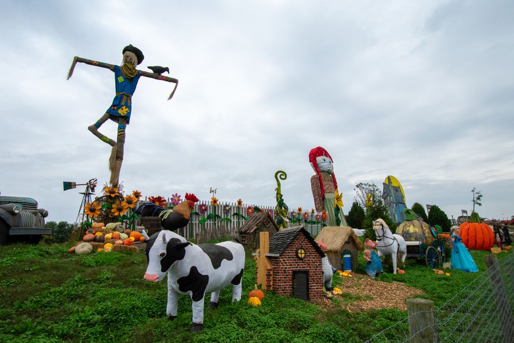 Displays Outside Linvilla Orchards