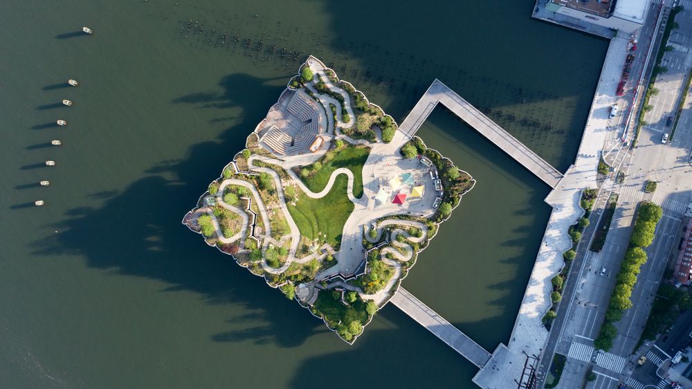 Aerial view of the Little Island