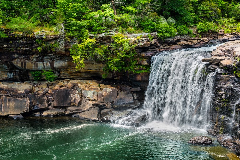 Picturesque waterfall at Little River Canyon Preserve