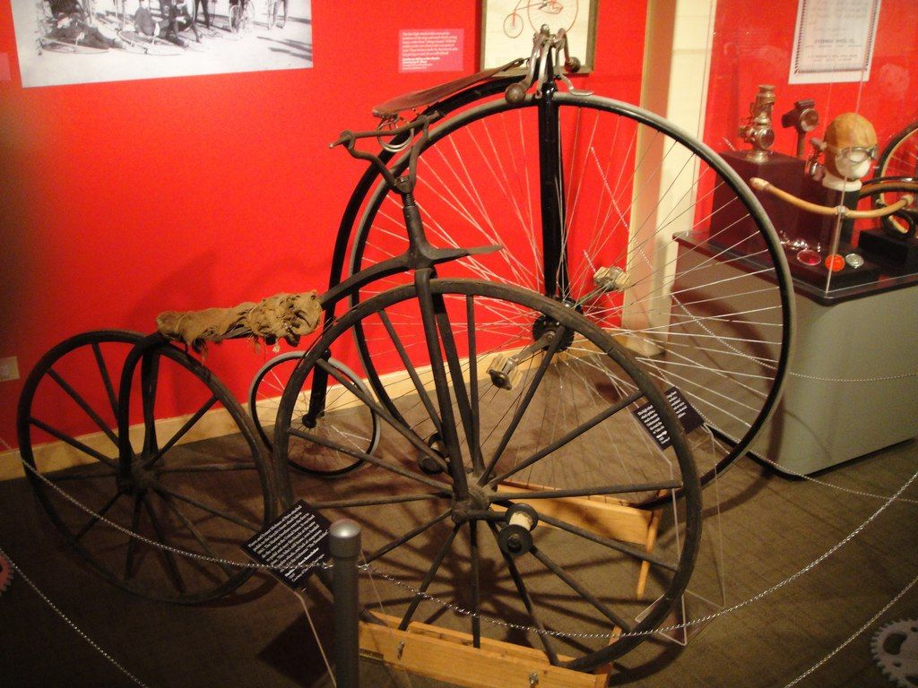 Bicycle exhibit in Longmont Museum