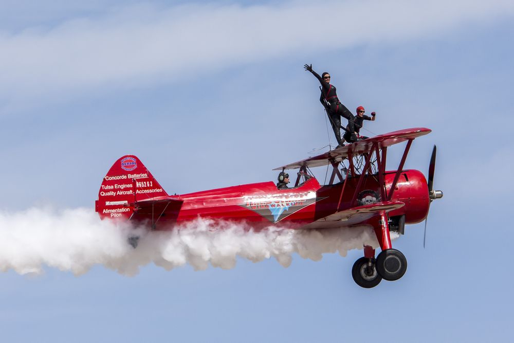 A plane during Los Angeles County Air Show
