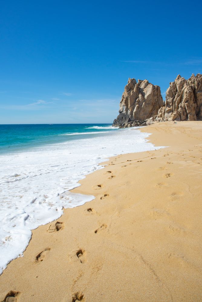 Waves crashing on the shores of Lover's beach