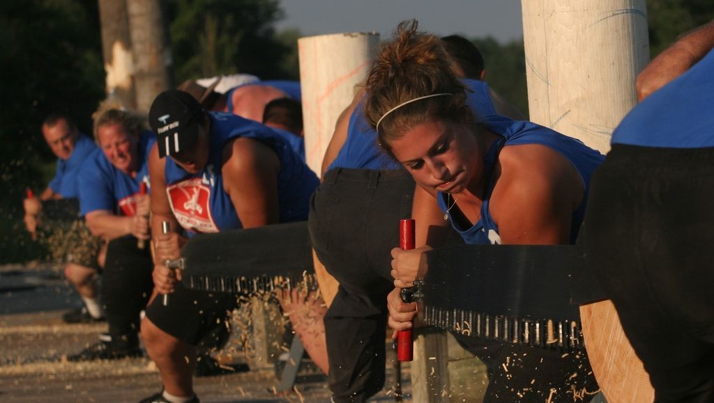 People actively participating in Lumberjack World Championships