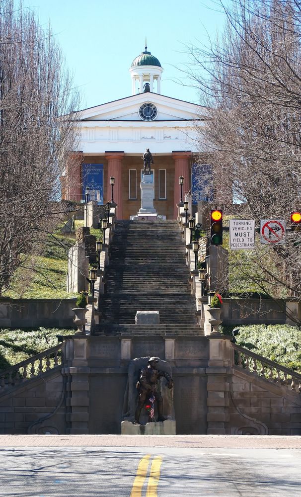 Staircase in front of Lynchburg Museum