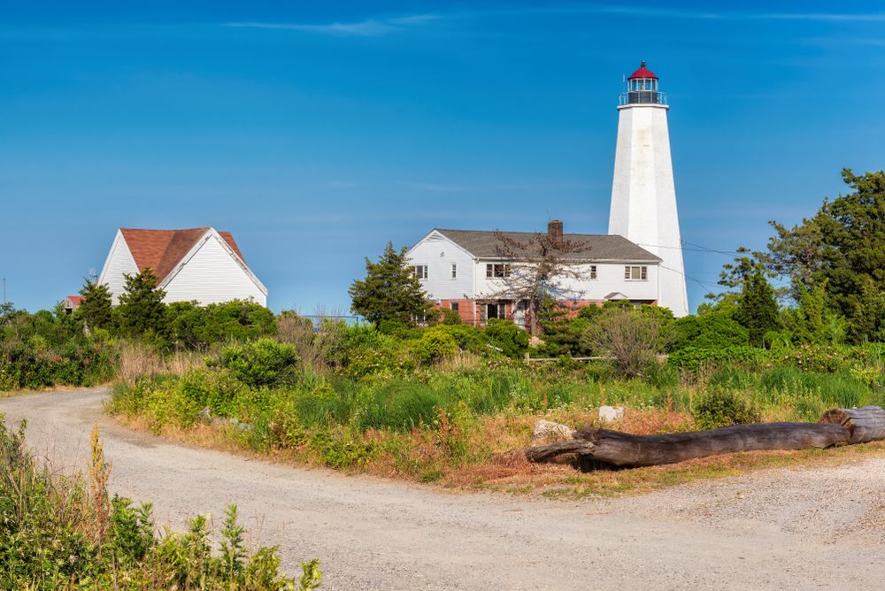 Road leading to Lynde Point Lighthouse