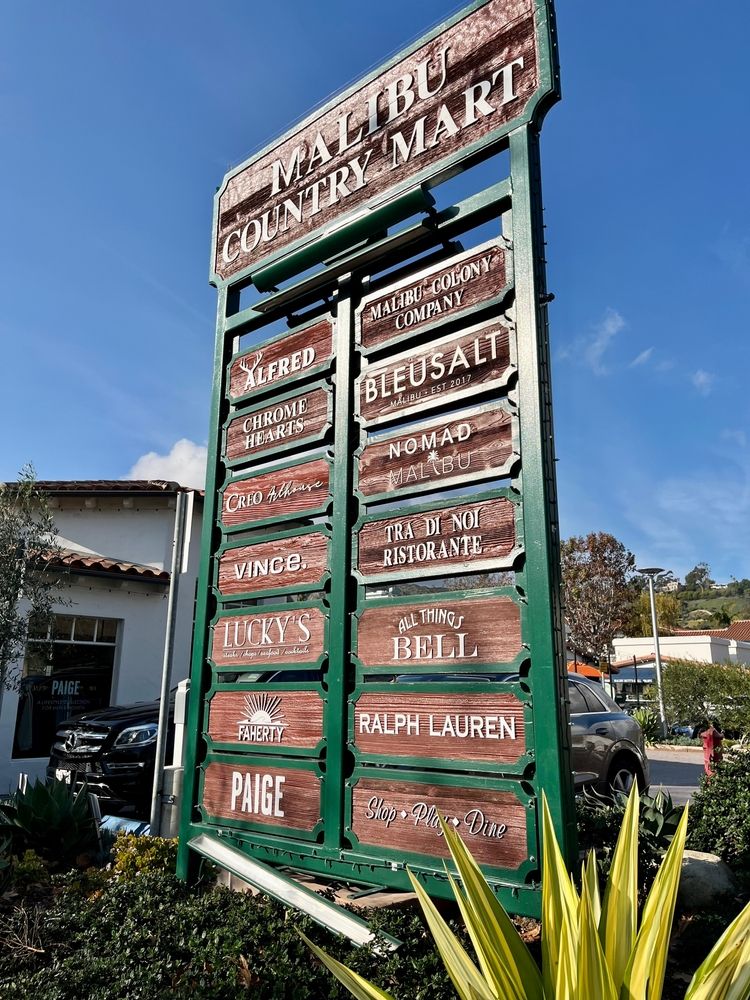 Signs at Malibu Country Mart