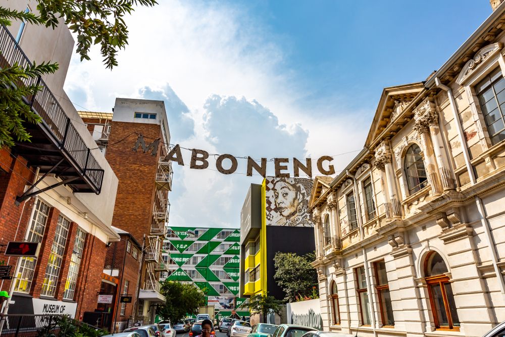 Sign board of Maboneng
