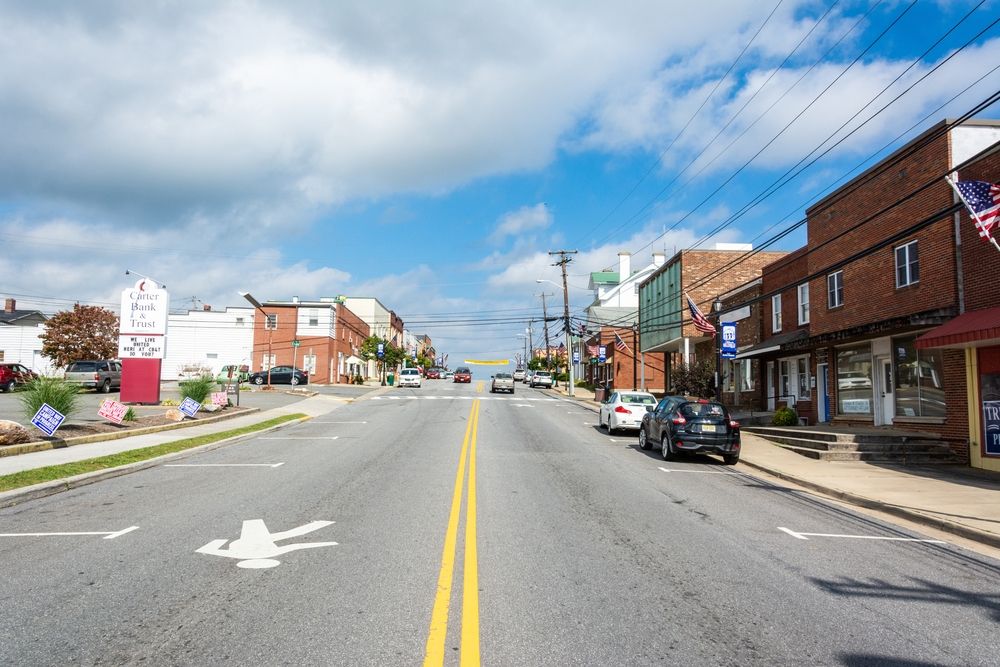 View of Main Street of Old Downtown Hillsville