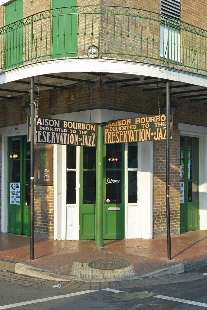 Entrance to Maison Bourbon Jazz Club
