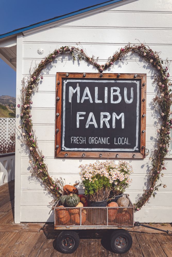 Signage of Malibu Farm Pier Cafe