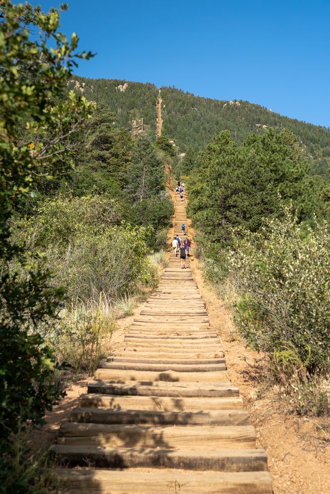 Numerous steps at Manitou Springs Incline