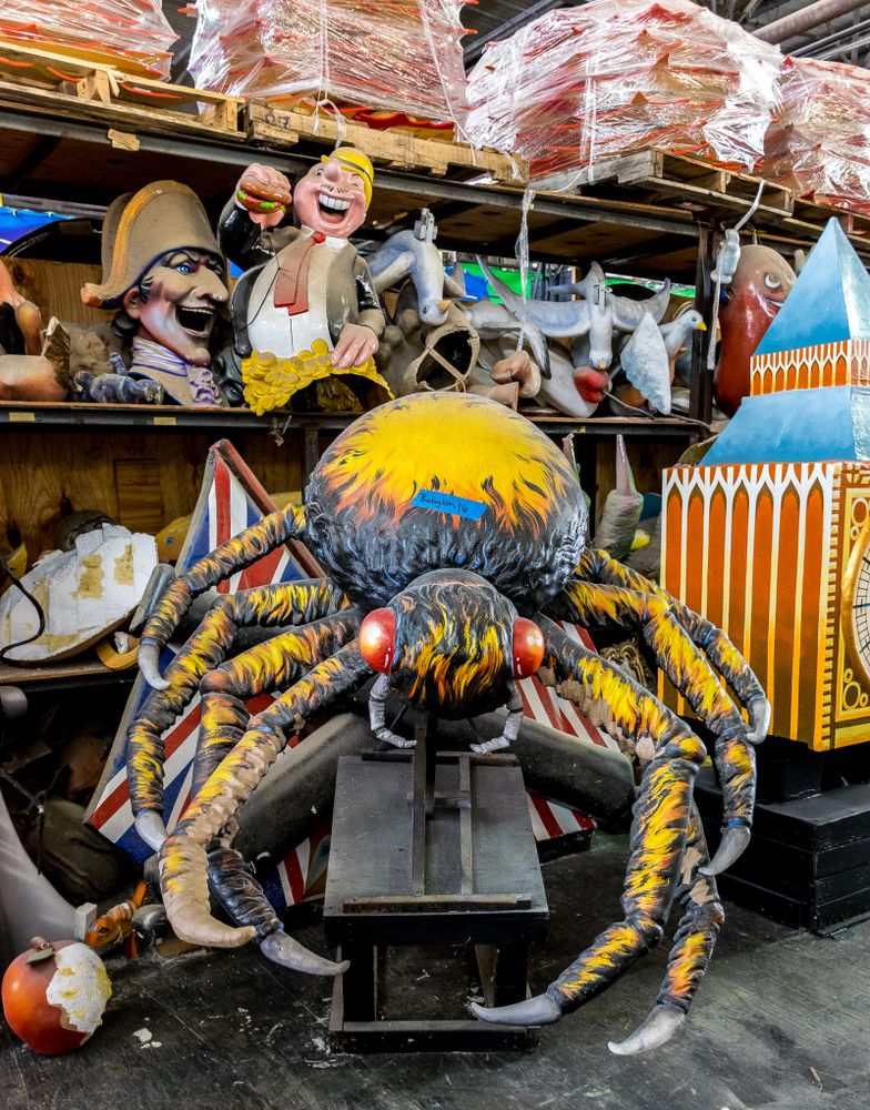 Giant spider at Mardi Gras World