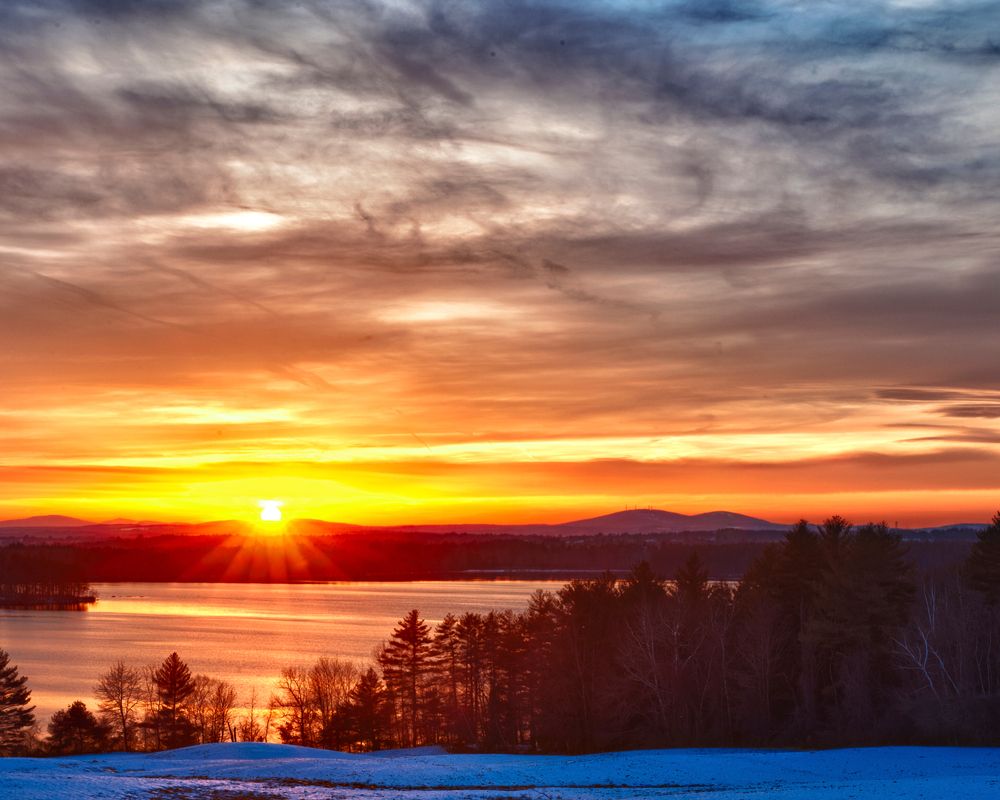 Sunset at Massabesic Lake