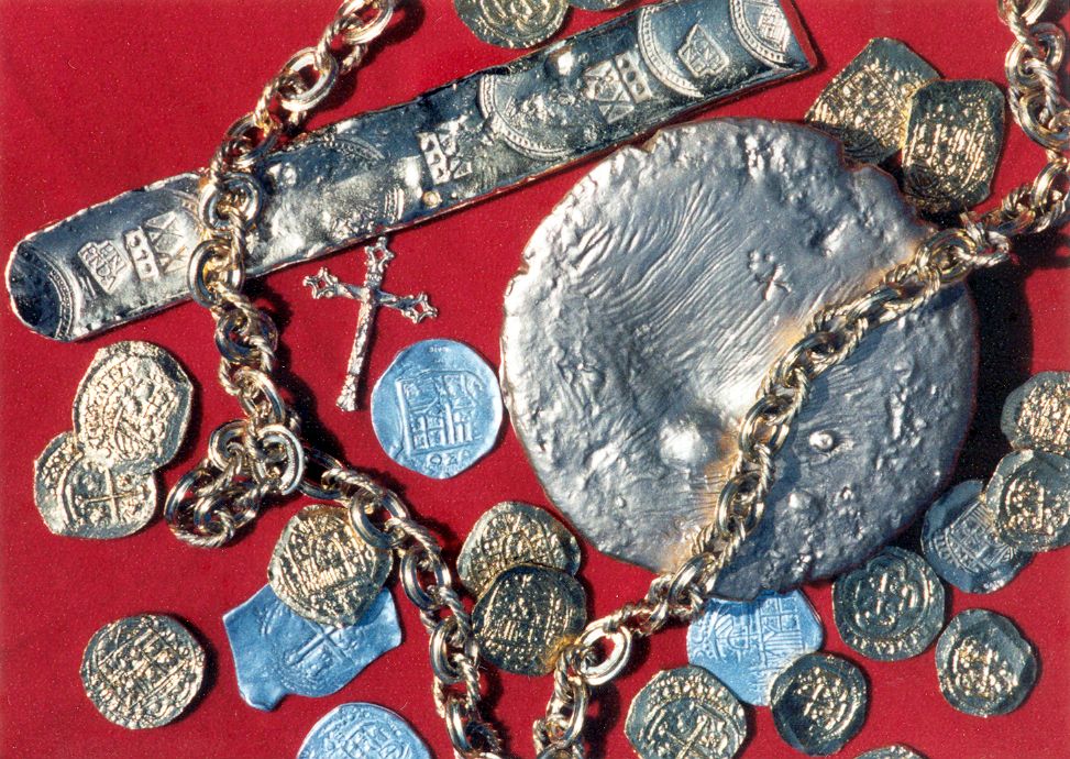 Display of old coins at McLarty Treasure Museum