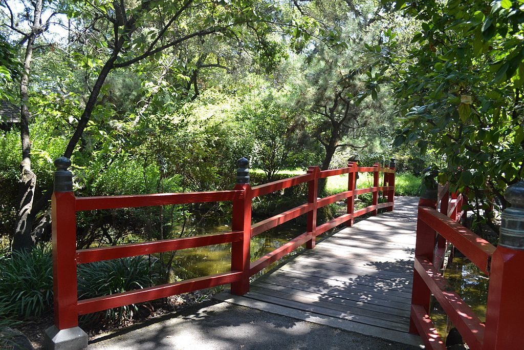 Pedestrian bridge at Micke Grove Regional Park