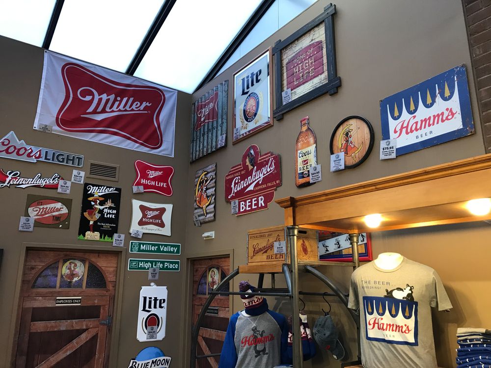 Gift shop at Miller the Brewery