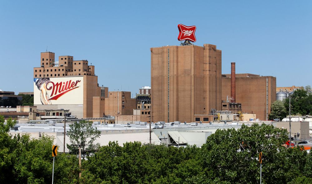 Distant view of Miller the Brewery