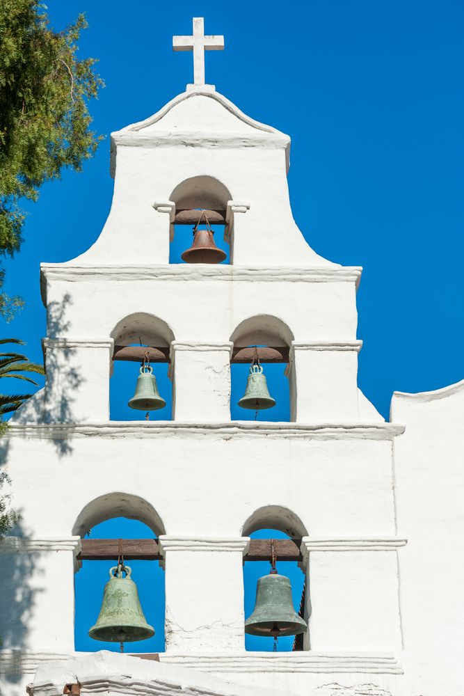 Bell tower at Mission San Diego de Alcala