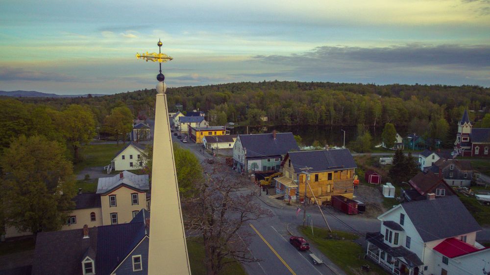 Aerial view of Monson, Maine