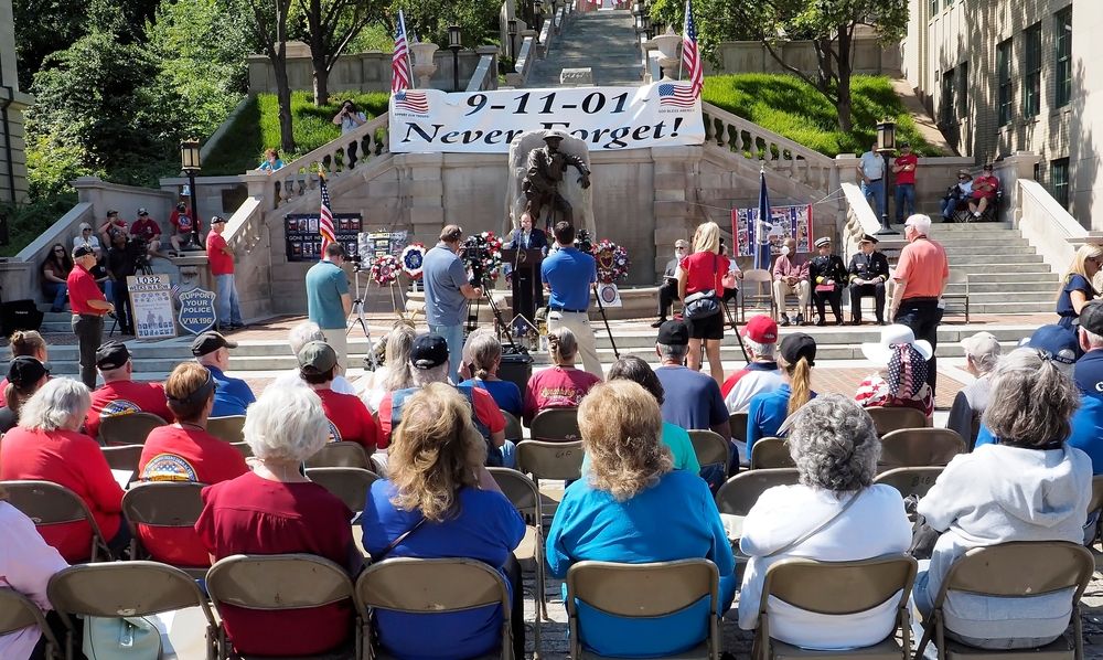 Commemorative ceremony at Monument Terrace
