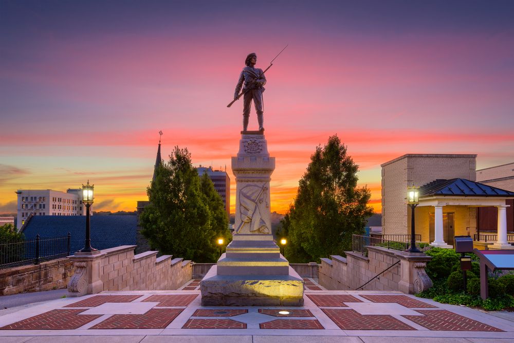 Vibrant sunset at Monument Terrace