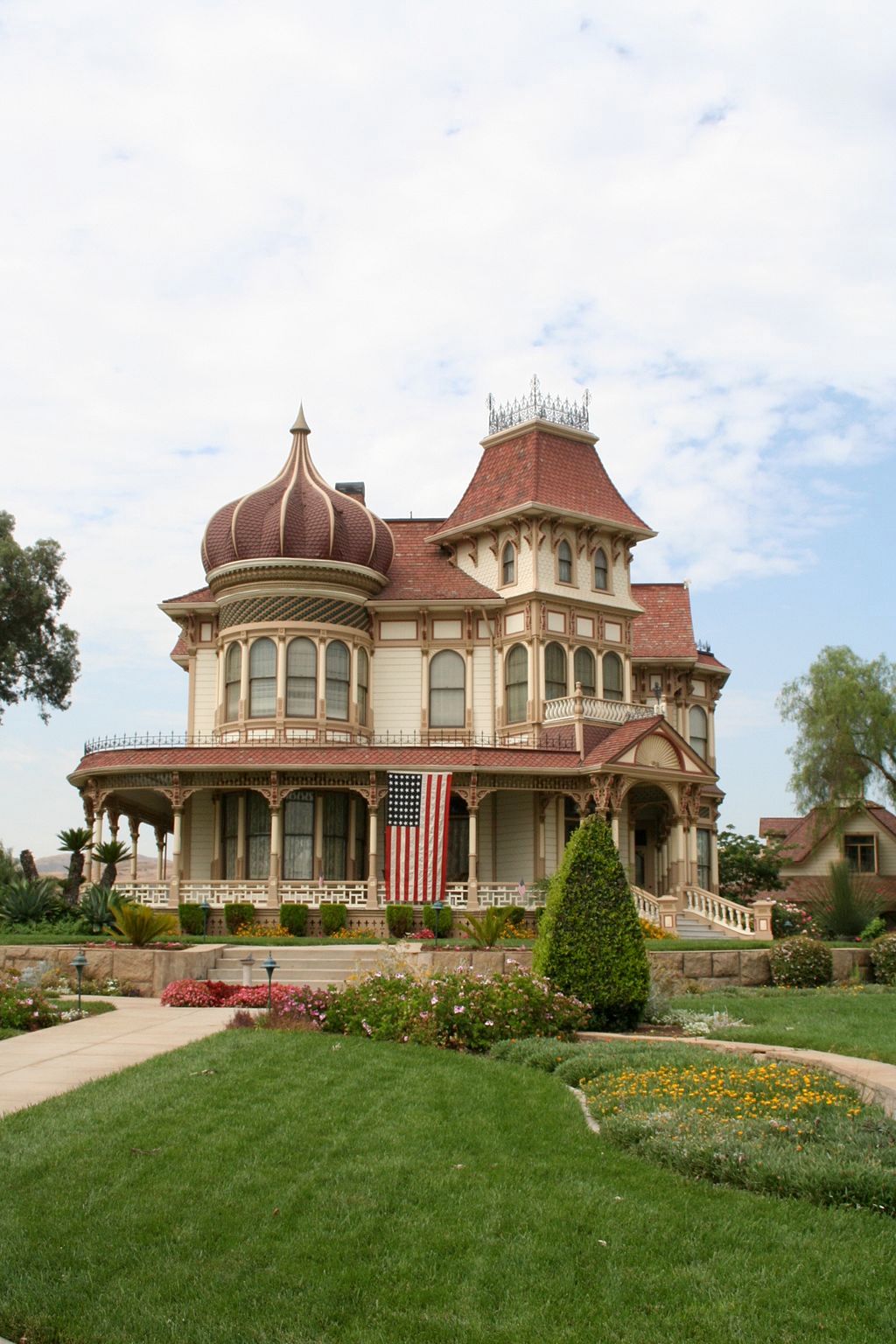 View of the Victorian Mansions at Redlands