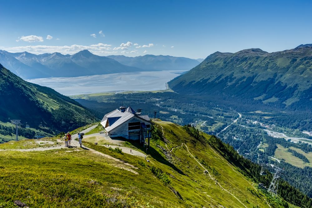 Aerial view of Mount Alyeska