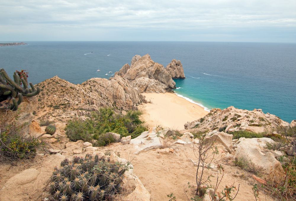 View of the blue ocean from Mt. Solmar