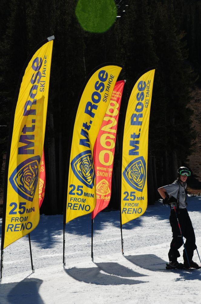 A young skier at Mt. Rose Ski Tahoe