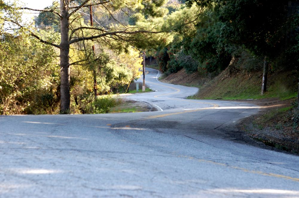 The road of Mulholland Drive