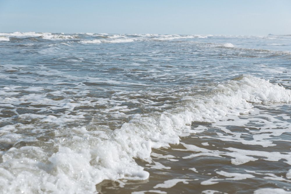 Waters waves of Mustang Island State Park