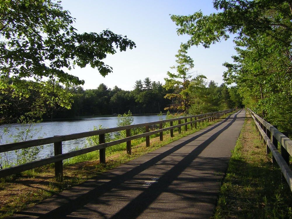 View of Nashua River Rail Trail