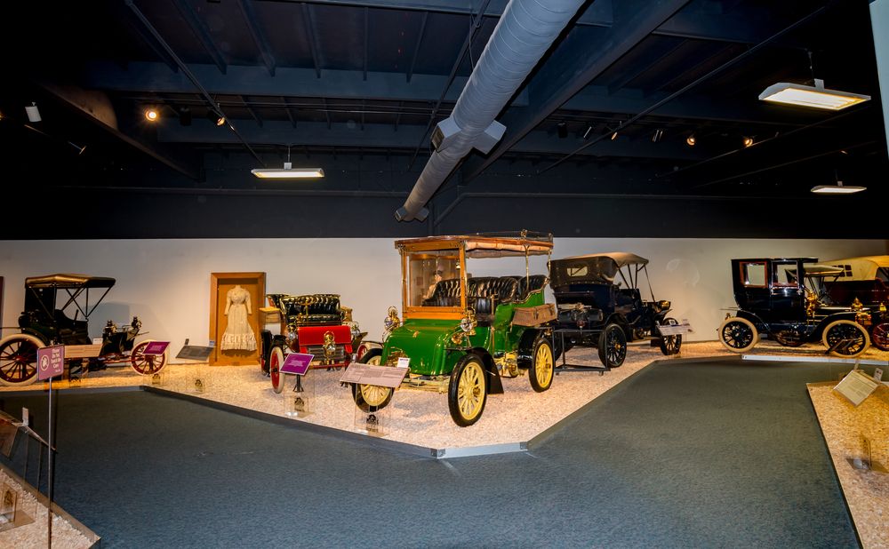 Exhibit of old cars at National Automobile Museum
