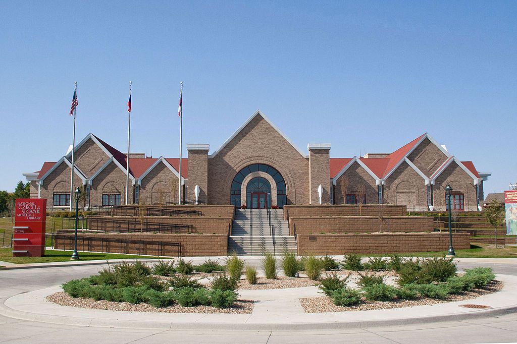 The grand building of National Czech & Slovak Museum & Library