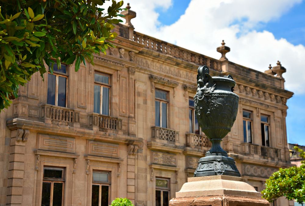 Sculpture outside the National Museum of Regional Masks