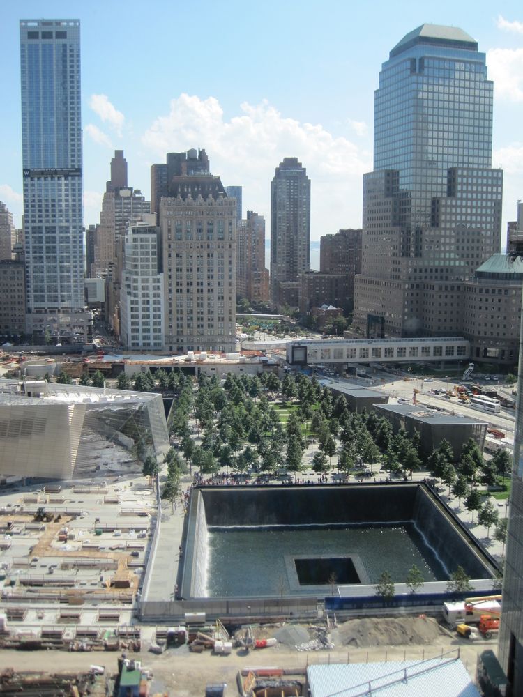 Top view of National September 11 Memorial