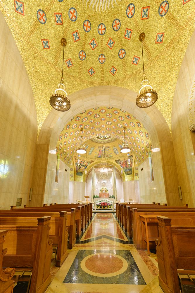 Stunning interior of National Shrine of the Immaculate Conception