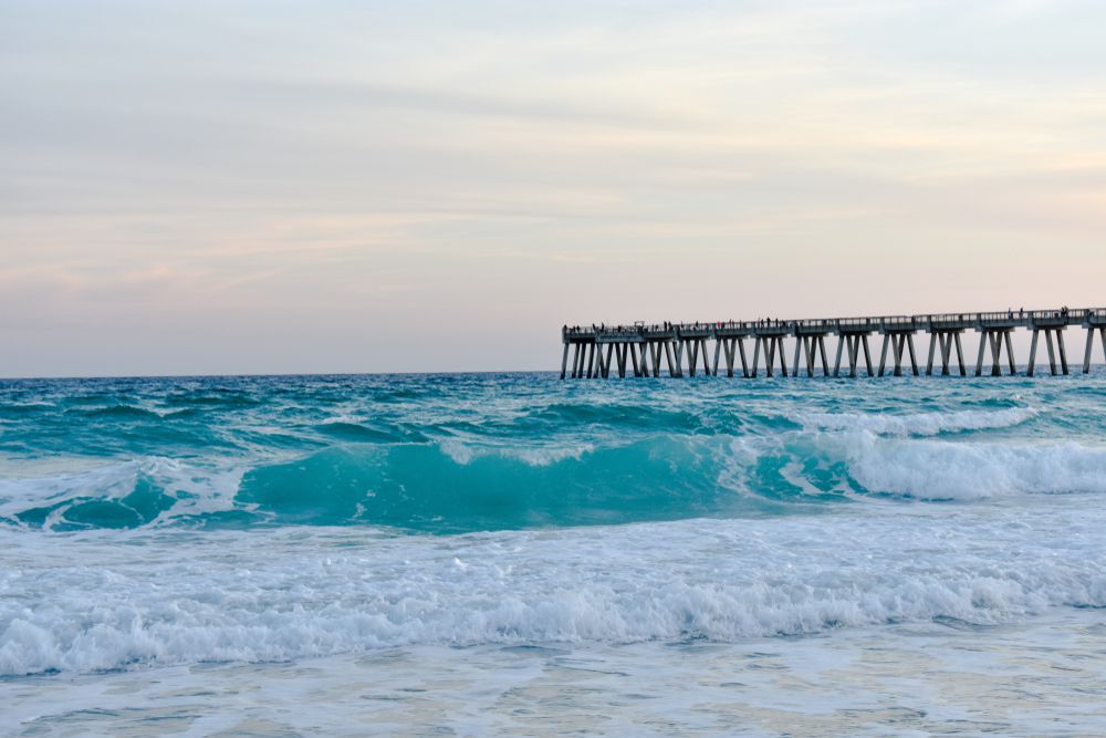 Clear water at Navarre Beach