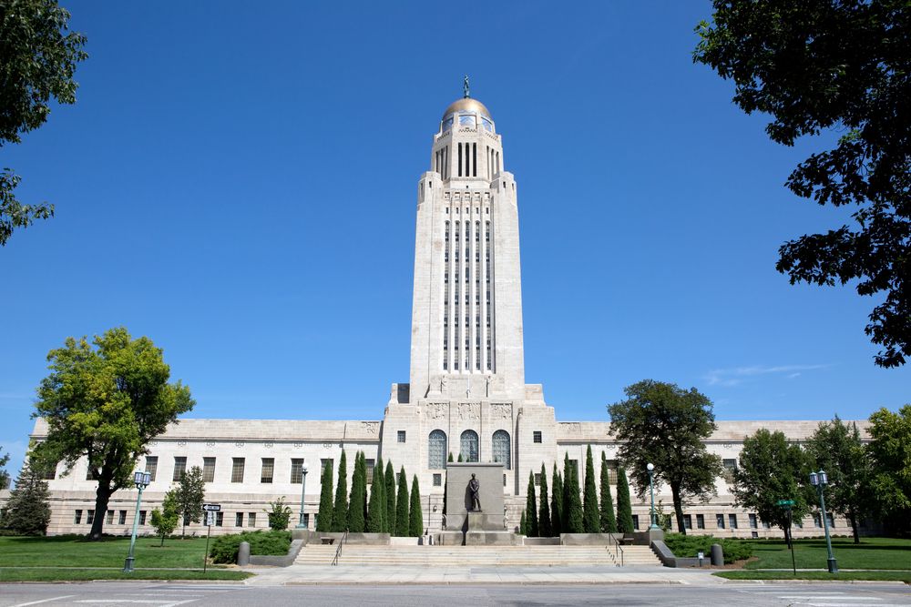 Exterior view of Nebraska State Capitol