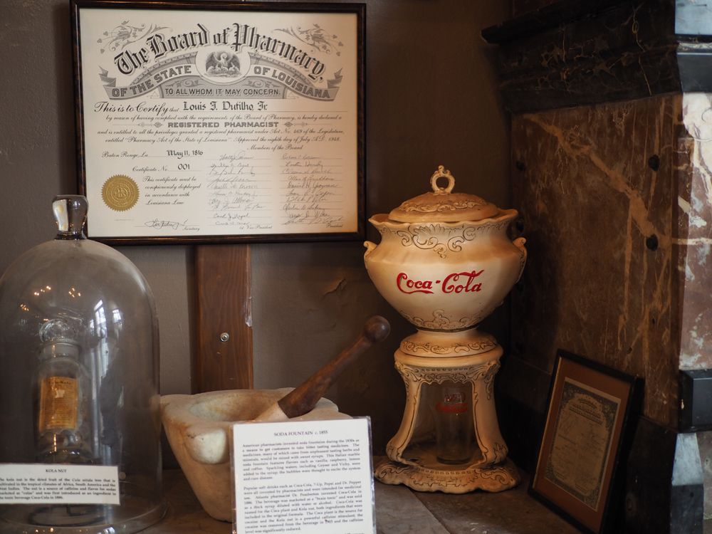 A display in the New Orleans Pharmacy Museum